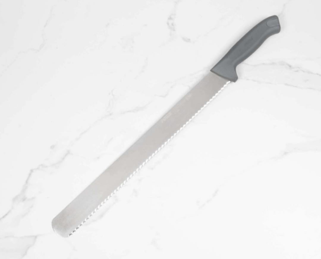 چاقو اره ای برش نان دسته طوسی
