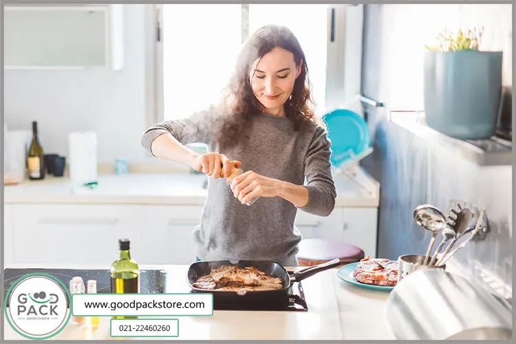 کاهش مصرف روغن یکی از مزایای ماهیتابه رژیمی است