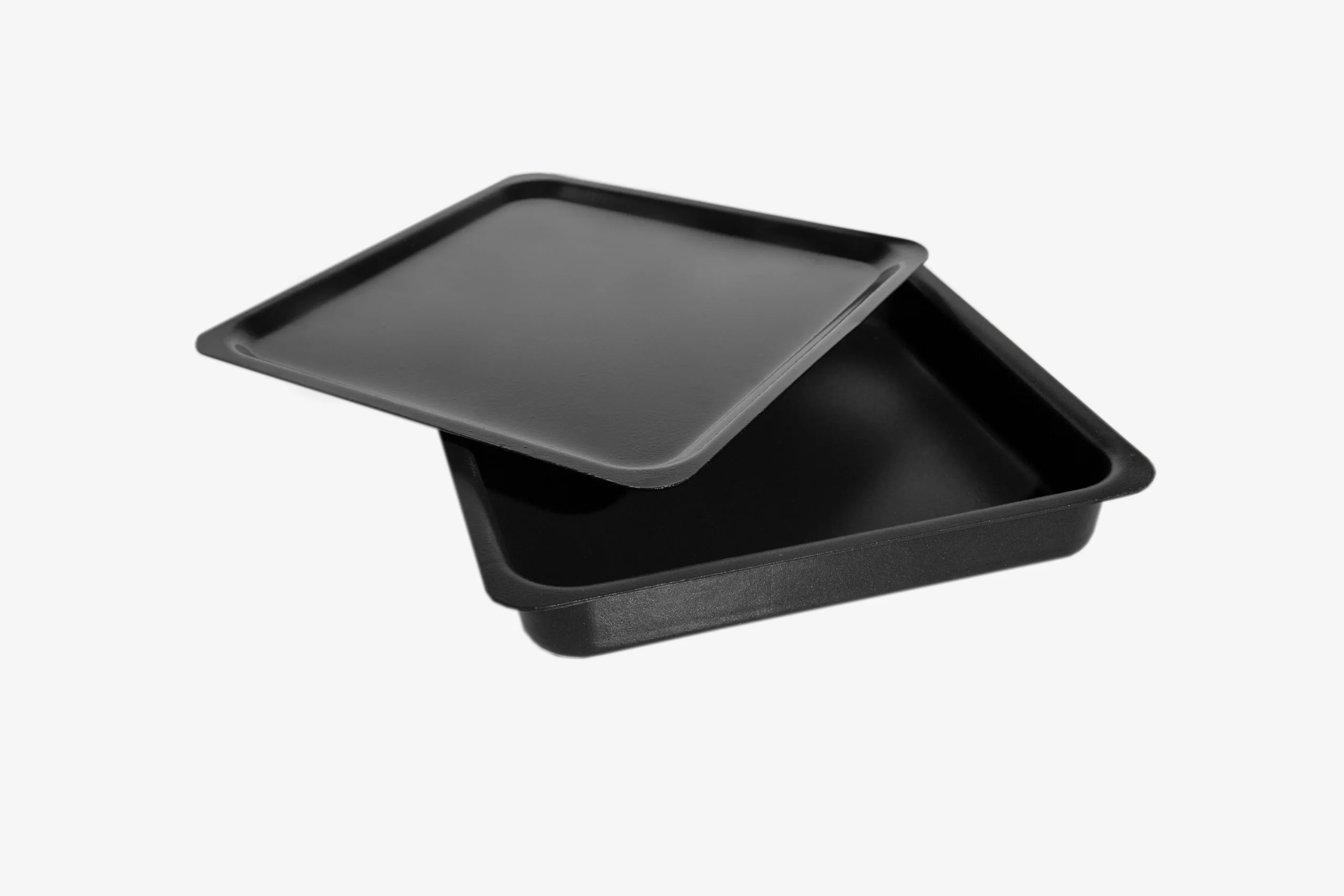 Square Teflon Pizza Pan2 خرید قالب پیتزا تفلون مربعی